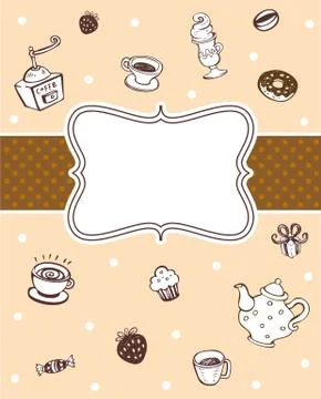 Coffee theme Background Stock Illustration