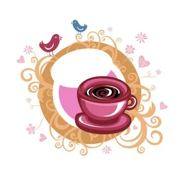 Coffee theme Background Stock Illustration