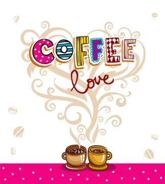 Coffee theme Background Stock Illustration