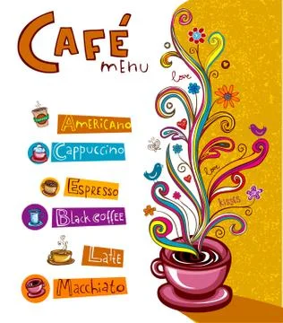 Coffee theme Background Stock-Illustration