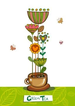 Coffee theme Background Stock Illustration