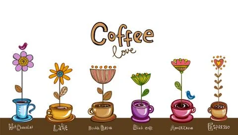 Coffee theme Background Stock Illustration