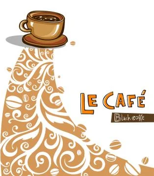 Coffee theme Background Stock Illustration