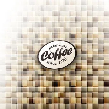 Coffee themed abstract design template. vector, eps10 Illustration