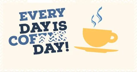 Coffee Themed Poster Stock Illustration