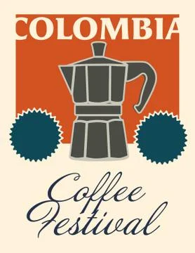 Coffee Themed Poster Stock Illustration
