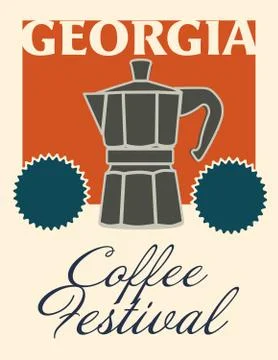 Coffee Themed Poster Stock Illustration