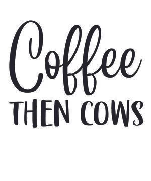 Coffee then cows Stock Illustration