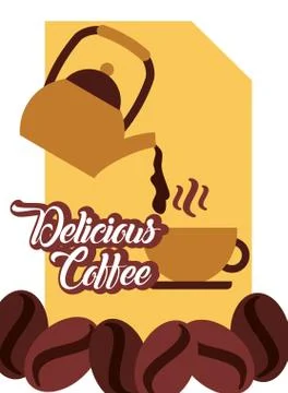 Coffee time card Stock Illustration