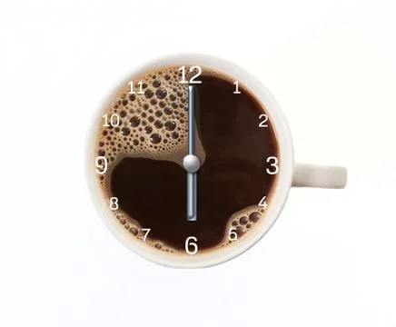 Coffee time clock Six Stock Photos