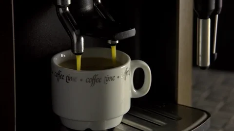 Coffee time cup coffee maker Stock Footage 97930395