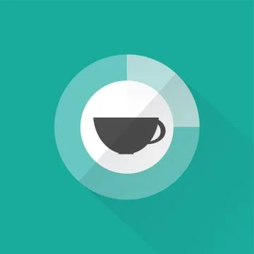 Coffee time, flat design Stock Illustration