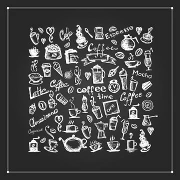 Coffee time, frame for your design Stock Illustration