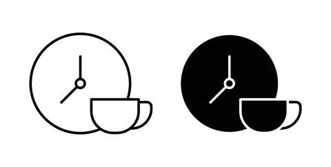 Coffee time icon vector art Illustrations Stock Illustration