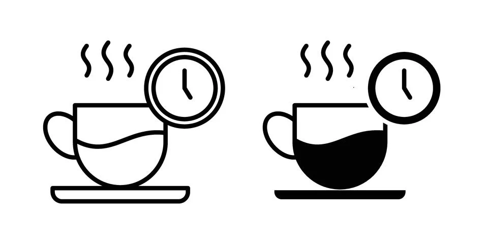 Coffee time icon vector design illustrations Stock Illustration