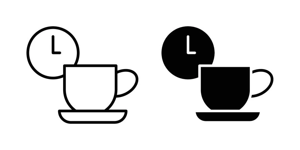Coffee time icon vector, illustration icon set Stock Illustration