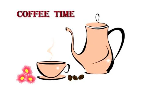 Coffee time Stock Illustration