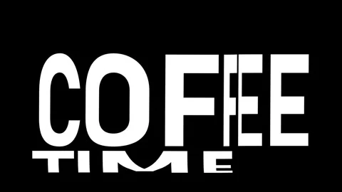 Coffee Time Kinetic Warp Text Animation Stock Footage 314998378