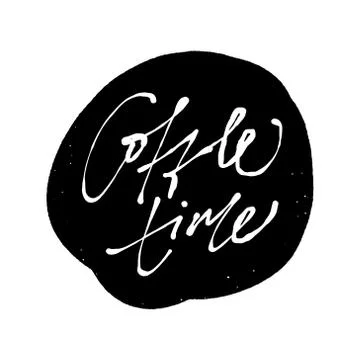 Coffee time lettering. Vector illustration of handwritten lettering. Vector イラスト素材