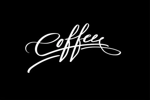 Coffee time. Lettering vector illustration for poster, card, banner for cafe Stock Illustration