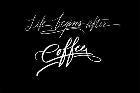 Coffee time. Lettering vector illustration for poster, card, banner for cafe Stock Illustration