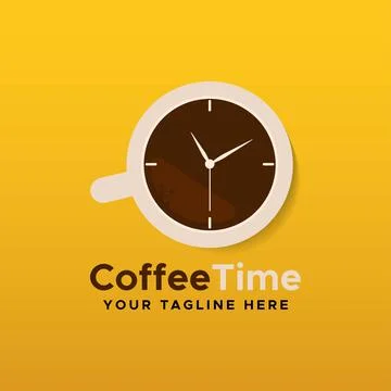 Coffee time logo design vector template Stock Illustration