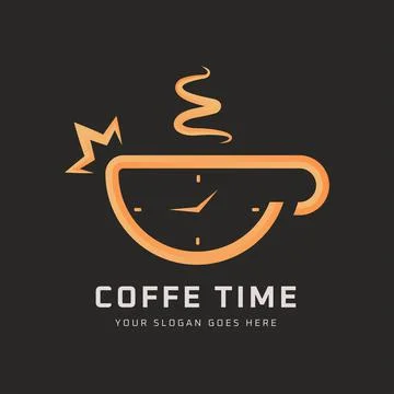 Coffee Time Logo Template Illustrazione stock