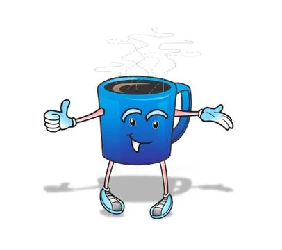 Coffee Time Man. Illustrazione stock