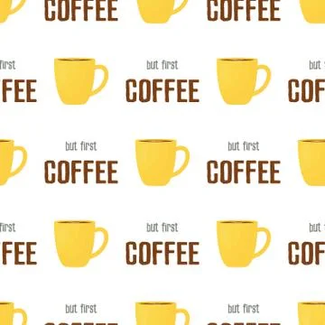 Coffee time pattern Stock Illustration