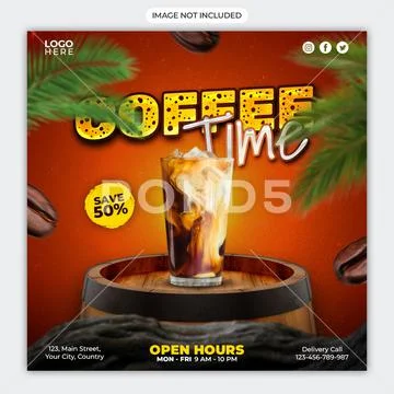 Coffee time Modello PSD