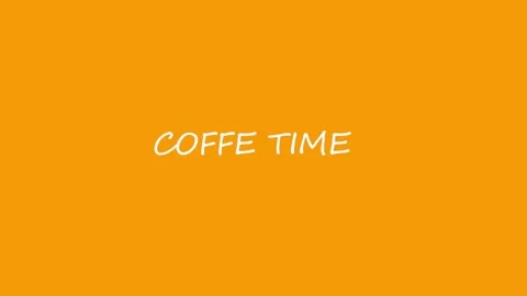 Coffee time text animation Stock Footage 140808204