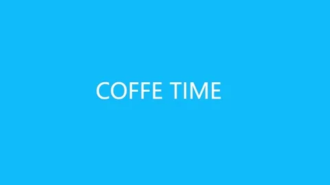 Coffee time text Stock Footage 140808145