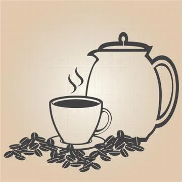 Coffee time vector. Stock Illustration