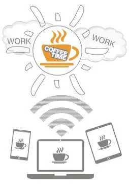Coffee time vector Stock Illustration