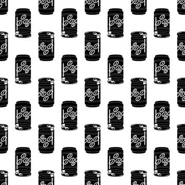 Coffee tin can pattern seamless vector Illustrazione stock
