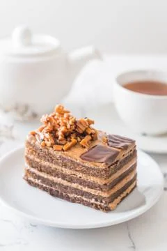 Coffee toffee cake Foto stock
