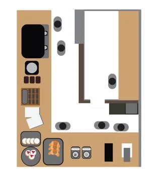 Coffee top plan 스톡 일러스트