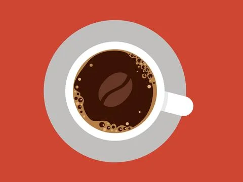 Coffee top view Stock Illustration