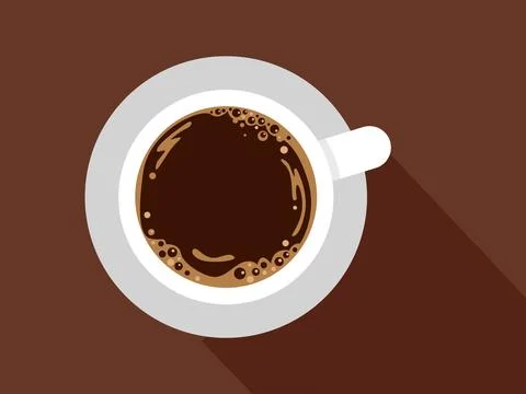 Coffee top view Stock Illustration
