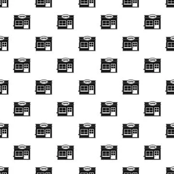 Coffee trade pattern seamless vector Stock Illustration