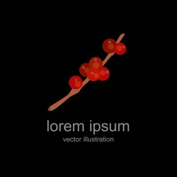 Coffee tree flat icon, vector color illustration Stock Illustration