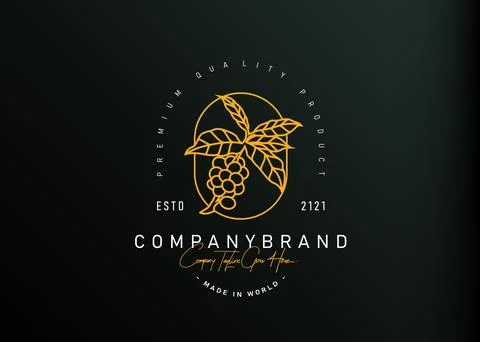 Coffee tree logo design. Vector illustration of luxury botanic coffee tree. V イラスト素材