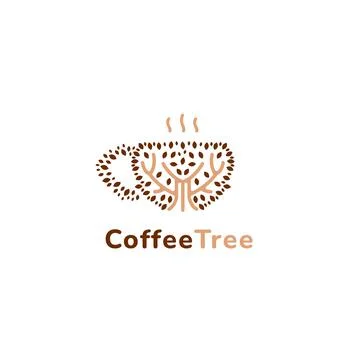Coffee tree nature coffee cup logo icon Stock-Illustration