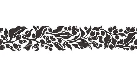 Coffee tree seamless pattern Vector shape of beans Stock Illustration