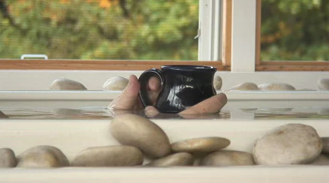 Coffee In Tub Stock Footage 562747