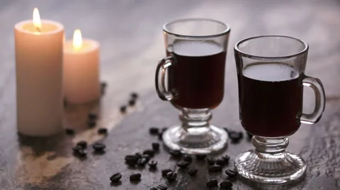 Coffee For Two Dolly Stock Footage 33005054