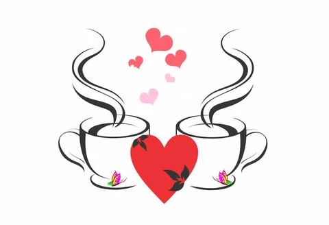 Coffee for two, Stock Illustration