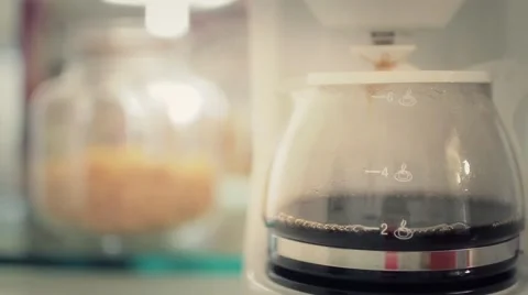 Coffee For Two, Making Coffee In Machine Stock Footage 54830193