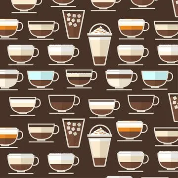 Coffee Type Background Stock Illustration