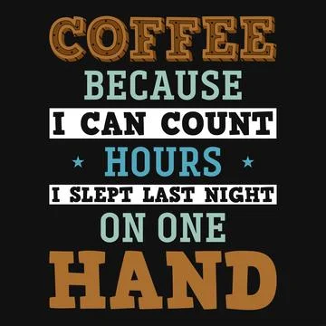 Coffee typographic tshirt design Illustrazione stock